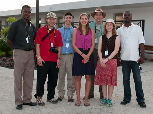 The 2013 Team: Our host Pere Milor, Chris Brock, Bob Henry,  Mirabelais outreach coordinator  Annie McDonough, Craig Dubishar, Genevieve Zetlan, and driver Bouchou